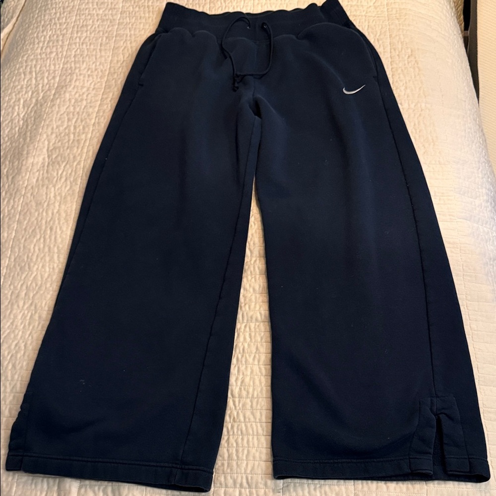 Women’s Nike deep teal blue wide leg sweatpants